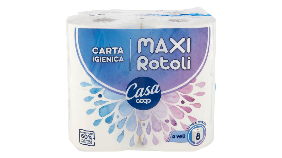 Carta Igienica Maxi Rotoli 2 Veli 8 Pz