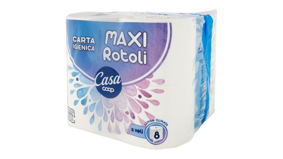 Carta Igienica Maxi Rotoli 2 Veli 8 Pz