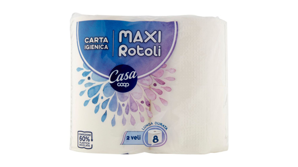 Carta Igienica Maxi Rotoli 2 Veli 8 Pz