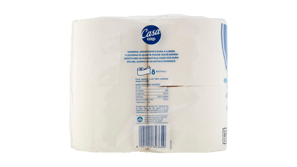 Carta Igienica Maxi Rotoli 2 Veli 8 Pz