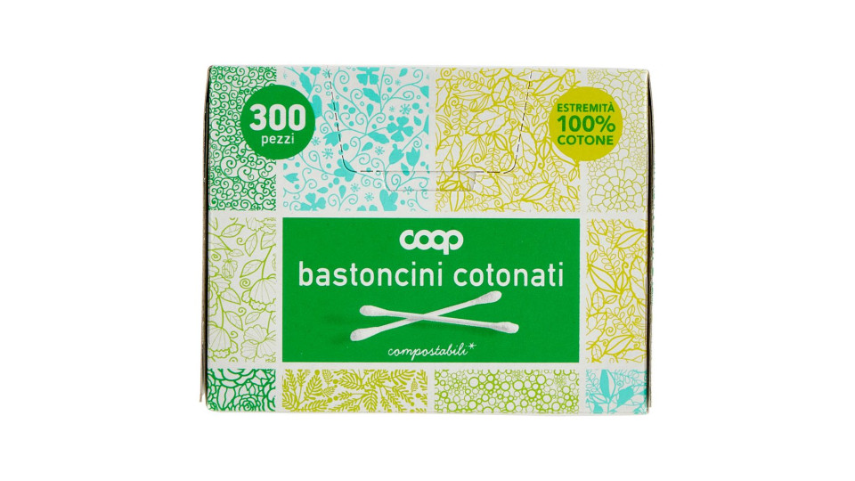 Bastoncini Cotonati Compostabili* 300 Pz
