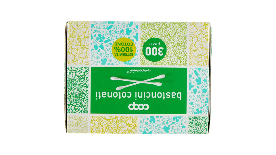 Bastoncini Cotonati Compostabili* 300 Pz