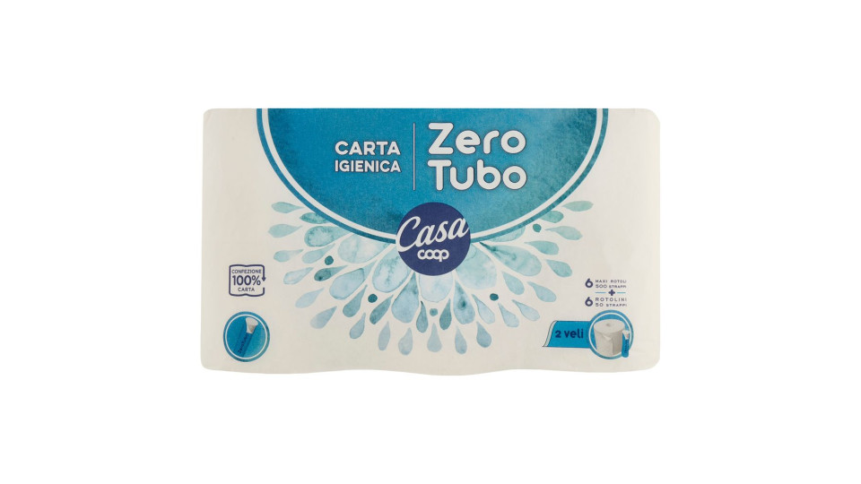 Carta Igienica Zero Tubo 2 Veli 6+6 Pz