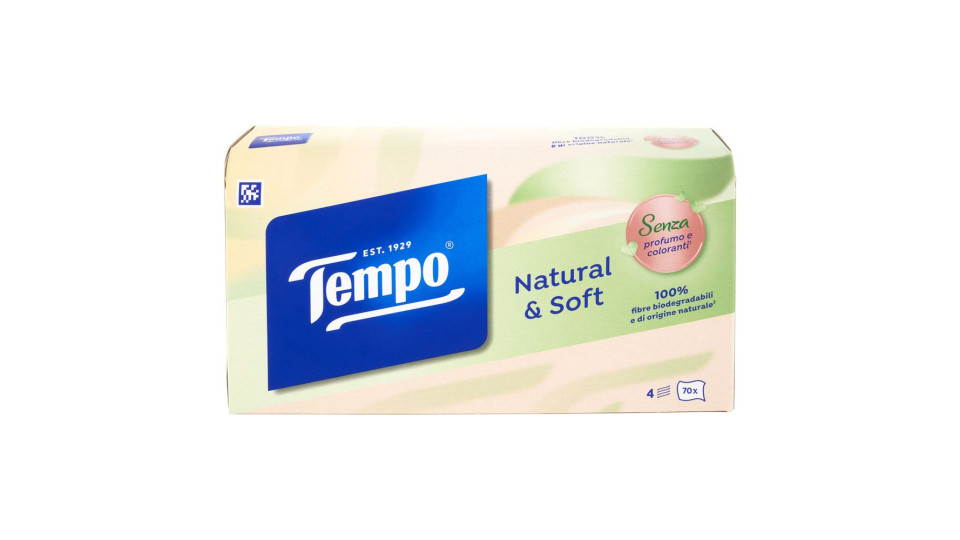 Tempo Natural & Soft Fazzoletti 4 Veli 10 Pz