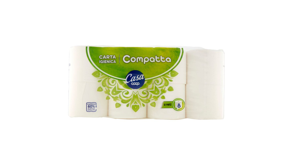 Carta Igienica Compatta 2 Veli 8 Pz