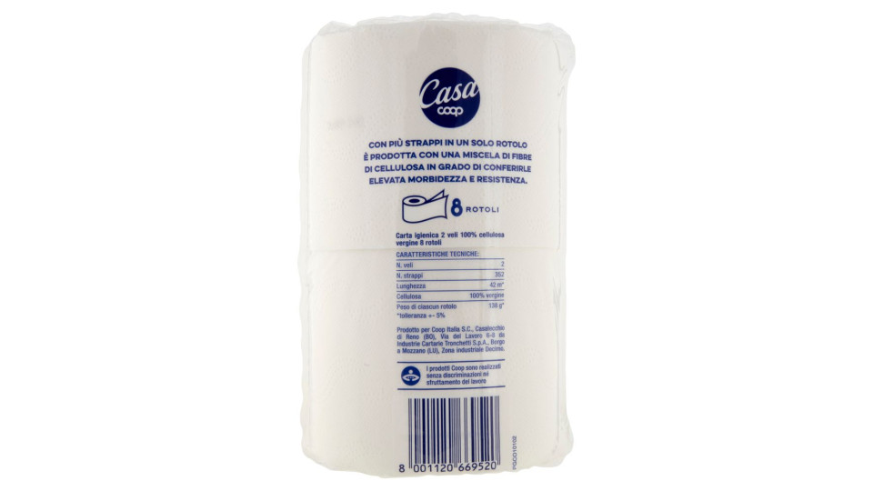 Carta Igienica Compatta 2 Veli 8 Pz