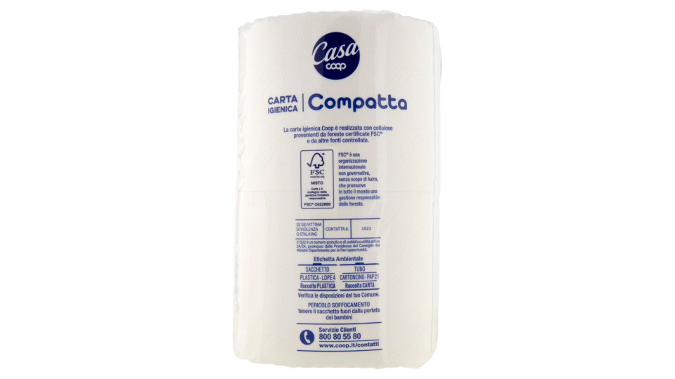 Carta Igienica Compatta 2 Veli 8 Pz