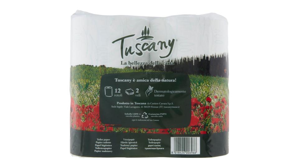 Tuscany Carta Igienica Maxi Rotoli 12 Pz