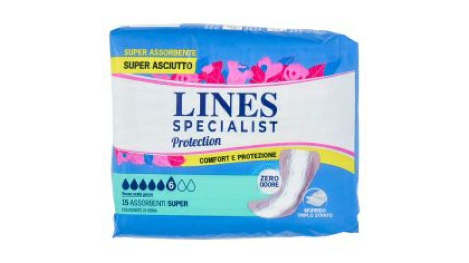 Lines Specialist Protection Assorbenti Super 15 Pz