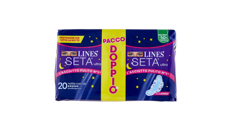Lines Seta Ultra Notte Con Ali 20 Pz
