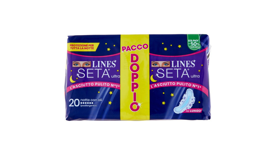 Lines Seta Ultra Notte Con Ali 20 Pz