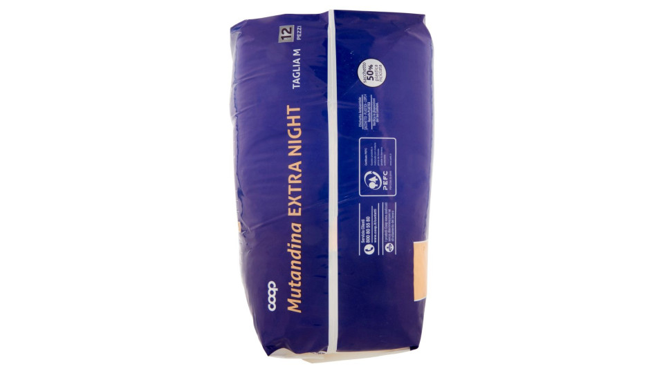 Mutandina Extra Night Taglia M Circonferenza 80-120 Cm 12 Pz