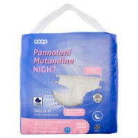 Pannoloni Mutandina Night Taglia M Circonferenza 80-135 Cm 10 Pz
