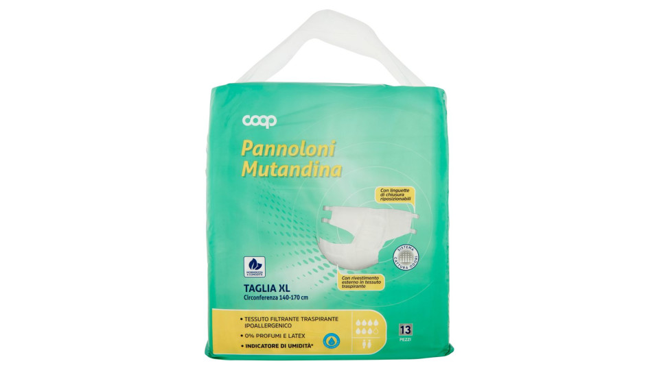 Pannoloni Mutandina Taglia Xl Circonferenza 140-170 Cm 13 Pz
