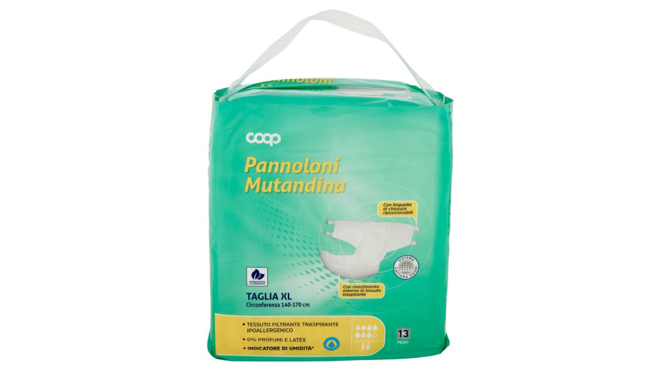 Pannoloni Mutandina Taglia Xl Circonferenza 140-170 Cm 13 Pz