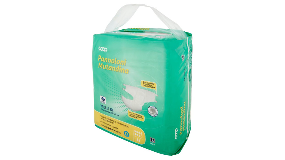 Pannoloni Mutandina Taglia Xl Circonferenza 140-170 Cm 13 Pz