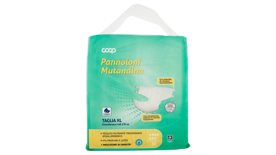 Pannoloni Mutandina Taglia Xl Circonferenza 140-170 Cm 13 Pz