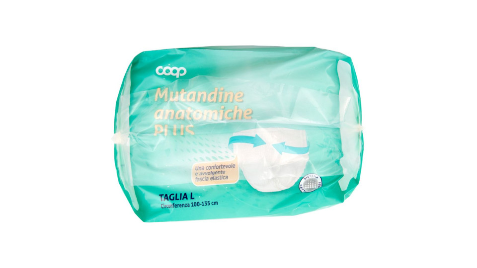 Mutandine Anatomiche Plus Taglia L Circonferenza 100-135 Cm 8 Pz