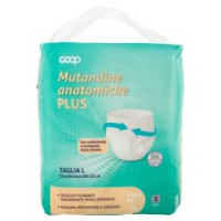 Mutandine Anatomiche Plus Taglia L Circonferenza 100-135 Cm 8 Pz
