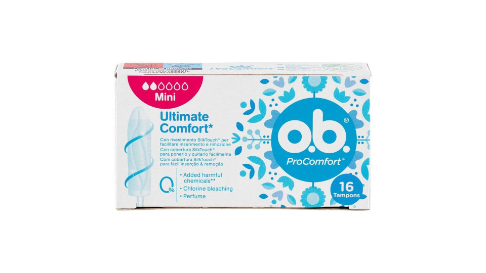 O.b. Procomfort Ultimate Comfort* Mini Tampons 16 Pz