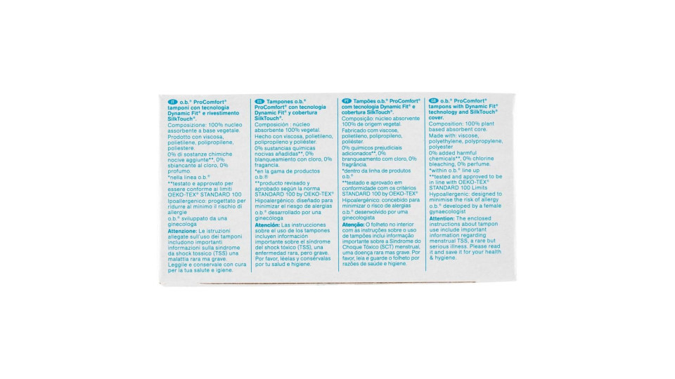 O.b. Procomfort Ultimate Comfort* Mini Tampons 16 Pz