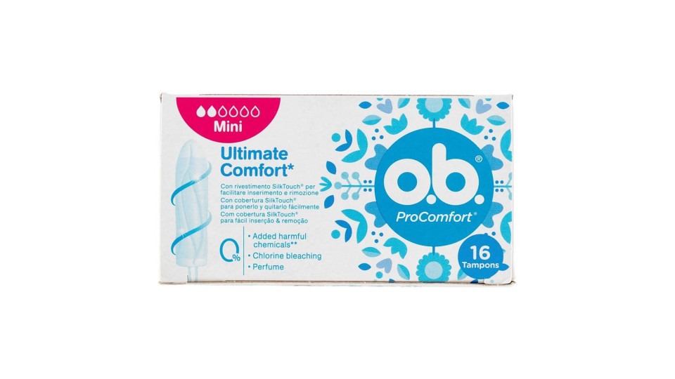O.b. Procomfort Ultimate Comfort* Mini Tampons 16 Pz