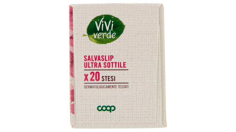 Salvaslip Ultra Sottile In Cotone Biologico Stesi 20 Pz