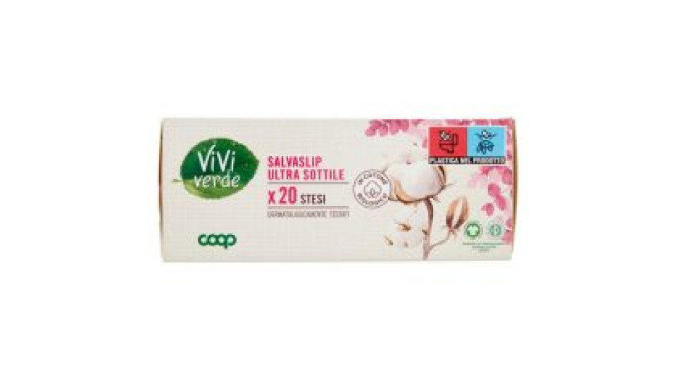 Salvaslip Ultra Sottile In Cotone Biologico Stesi 20 Pz