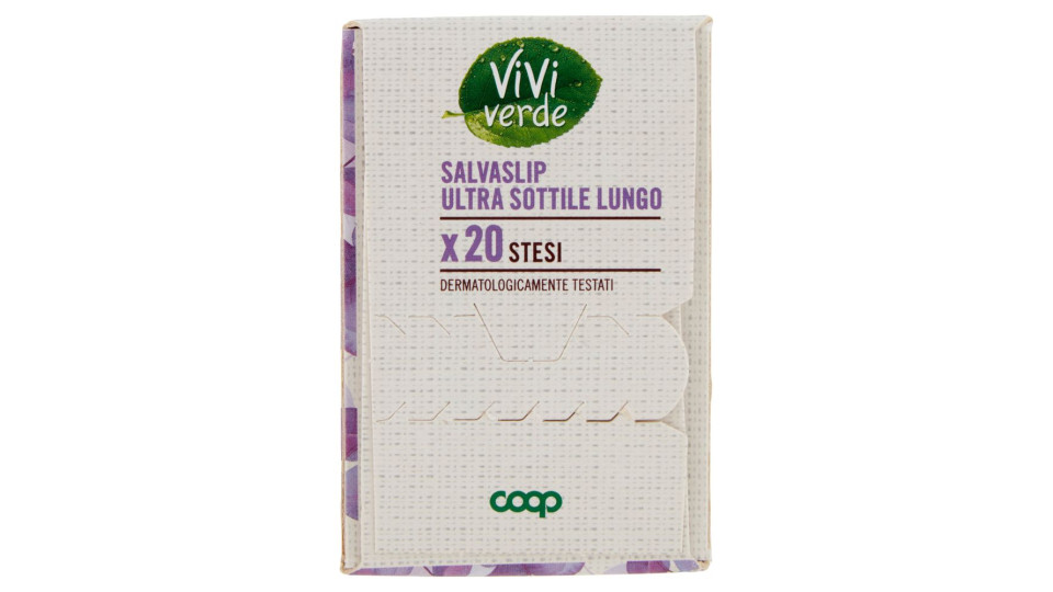 Salvaslip Ultra Sottile Lungo In Cotone Biologico Stesi 20 Pz