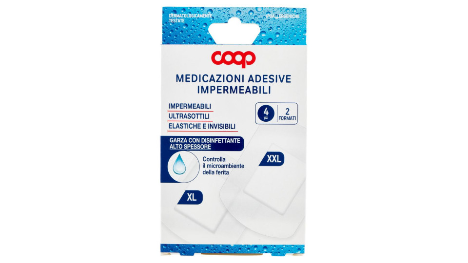 Medicazioni Adesive Impermeabili 2 Formati Xl-xxl 4 Pz