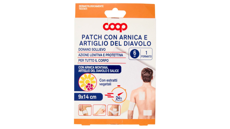 Patch Con Arnica E Artiglio Del Diavolo 1 Formato 9 X 14 Cm 6 Pz