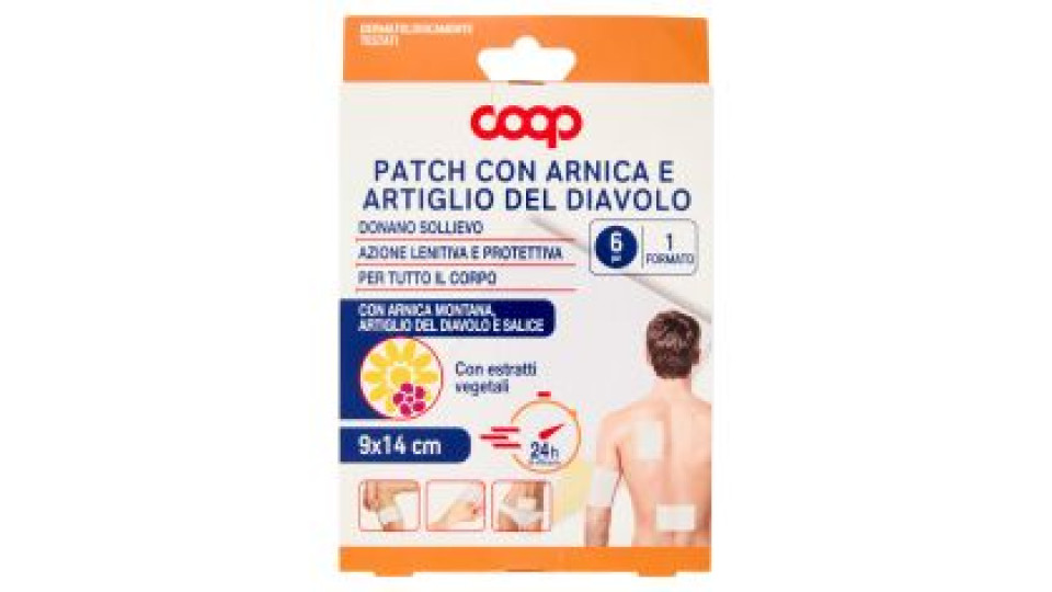Patch Con Arnica E Artiglio Del Diavolo 1 Formato 9 X 14 Cm 6 Pz