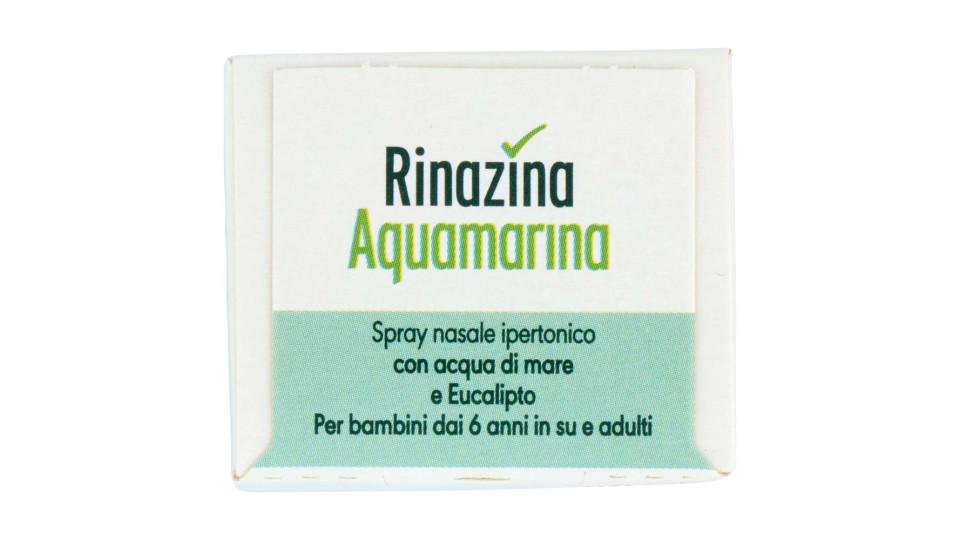 Rinazina Aquamarina Spray Nasale Decongestionale Ipertonico Sollievo Naso Chiuso E Raffreddore 20ml