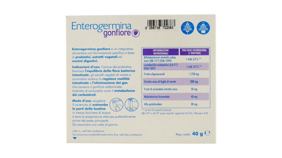 Enterogermina Gonfiore 10 Bustine 40 G