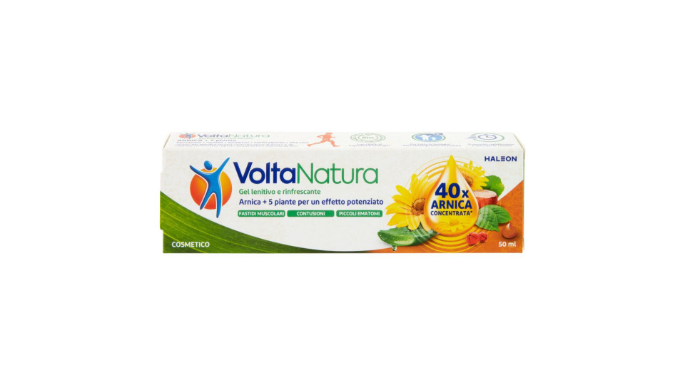 Voltanatura Gel Arnica Doppio Effetto Lenitivo E Rinfrescante Con 6 Piante 50ml