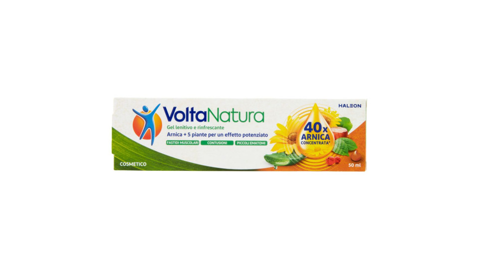 Voltanatura Gel Arnica Doppio Effetto Lenitivo E Rinfrescante Con 6 Piante 50ml