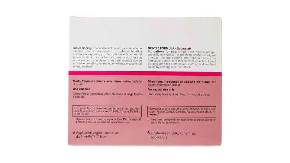 Vidermina Md Formula Delicata Ph Neutro Gel Intimo Monodose 6 X 5 Ml