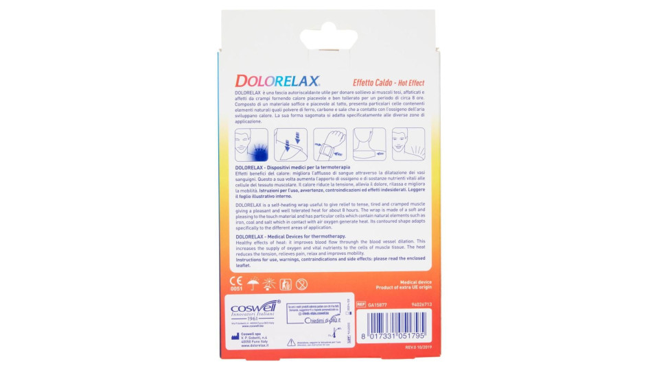 Dolorelax Fasce Riscaldanti Sagomate 2 Pz