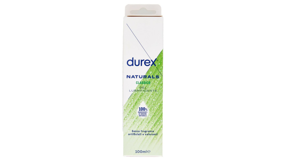 Durex Naturals Pure Gel Lubrificante Intimo, 100% Ingredienti Di Origine Naturale,100ml