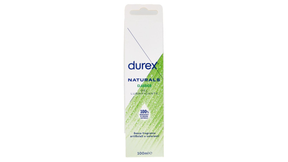Durex Naturals Pure Gel Lubrificante Intimo, 100% Ingredienti Di Origine Naturale,100ml