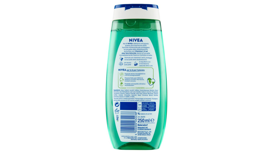 Nivea Shower Gel Fresh Aloe & Natural Aloe 250 Ml