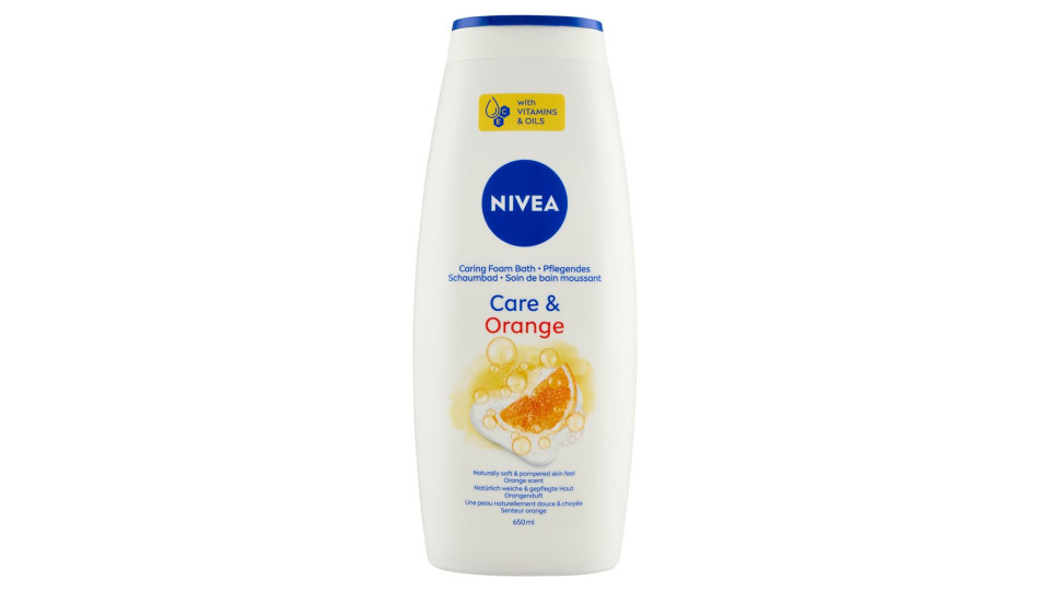 Nivea Care & Orange Caring Foam Bath 650 Ml