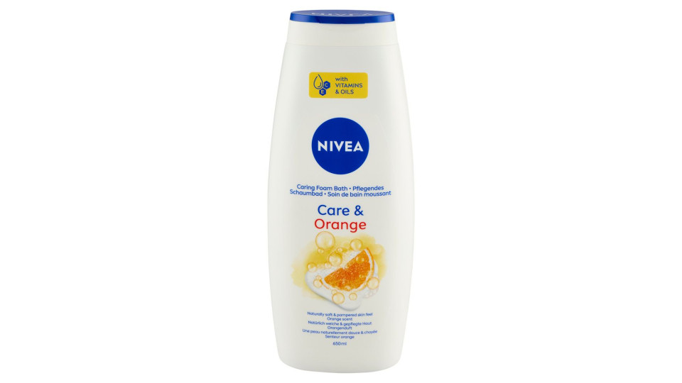Nivea Care & Orange Caring Foam Bath 650 Ml
