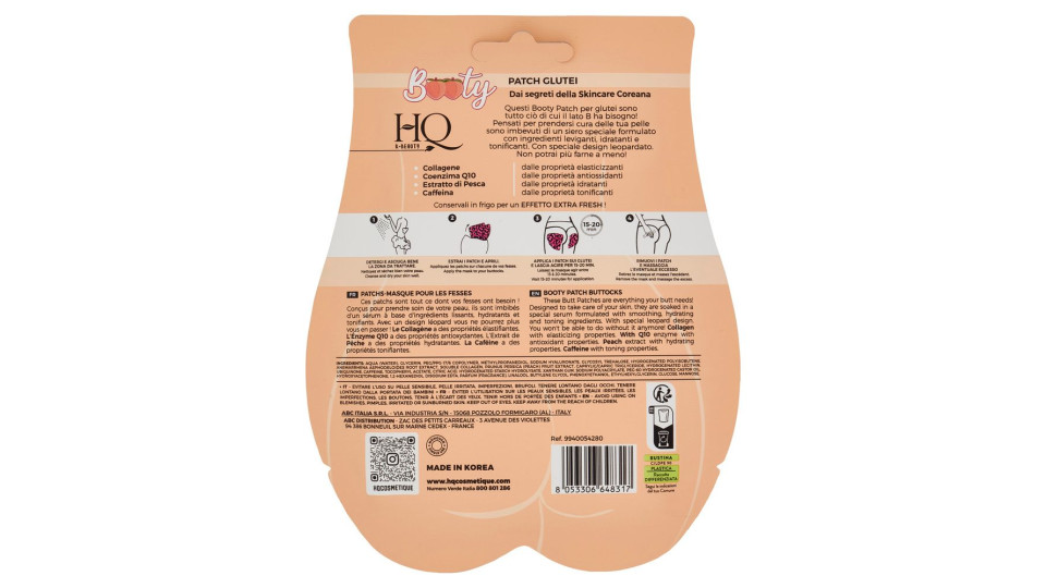 Hq K-beauty Patch Glutei Booty Attivi: Elasticizzanti - Tonificanti