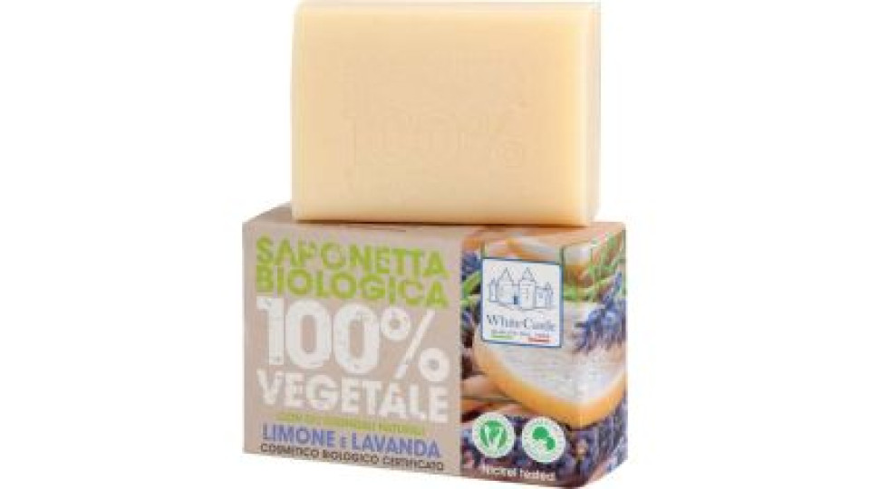 Saponetta Biologica 100% Vegetale Con Oli Essenziali Naturali Limone E Lavanda White Castle 125 G