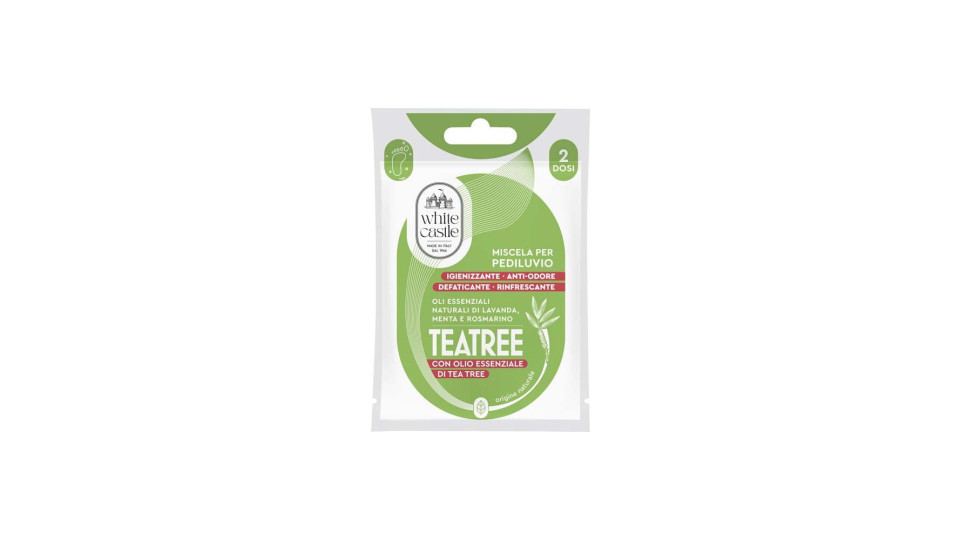Miscela Per Pediluvio Con Tea Tree Ed Oli Essenziali White Castle 80 G