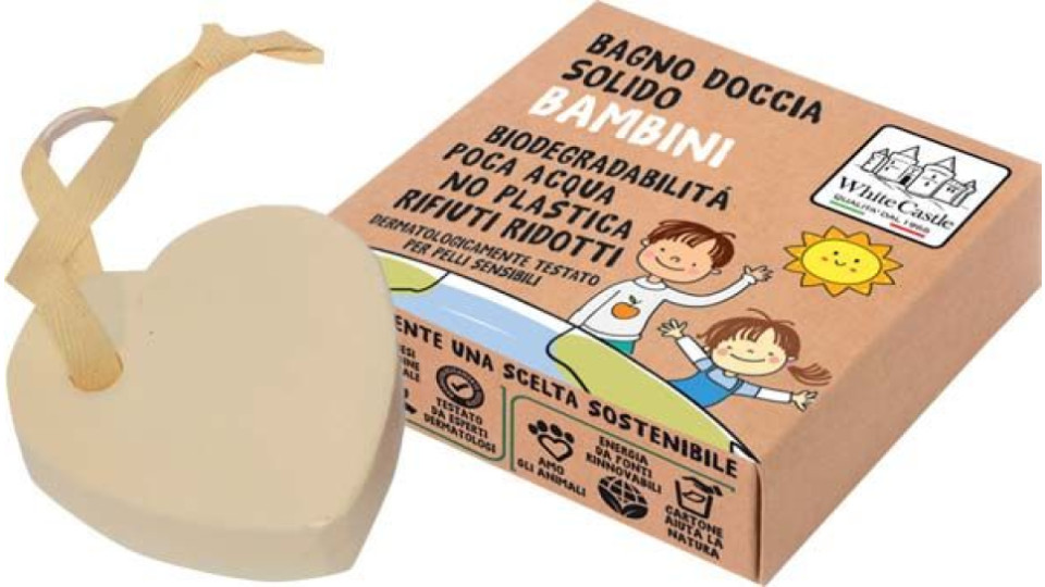 Bagno Doccia Solido Bambini White Castle 70 G
