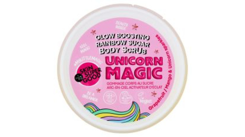 Skin Super Good Glow Boosting Rainbow Sugar Body Scrub Unicorn Magic 250 Ml
