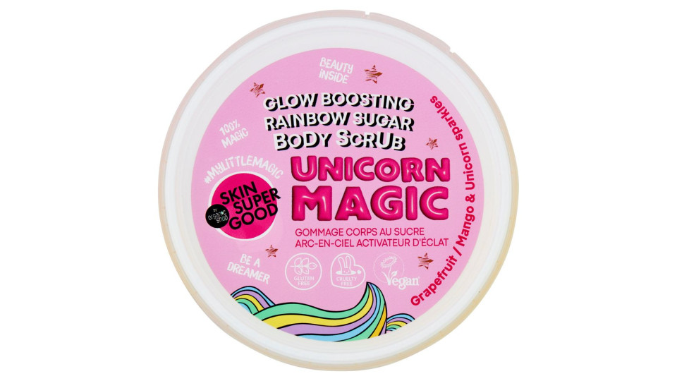 Skin Super Good Glow Boosting Rainbow Sugar Body Scrub Unicorn Magic 250 Ml