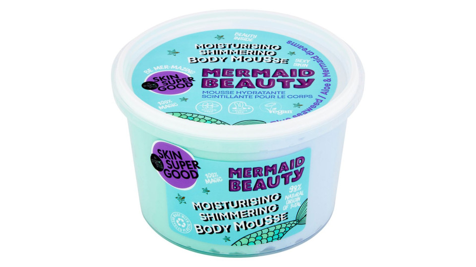 Skin Super Good Moisturising Shimmering Body Mousse Mermaid Beauty 250 Ml